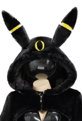 Umbreon Kigurumi Cosplay Bodysuit with Paws Hoodie Anime Costume - Halloweez